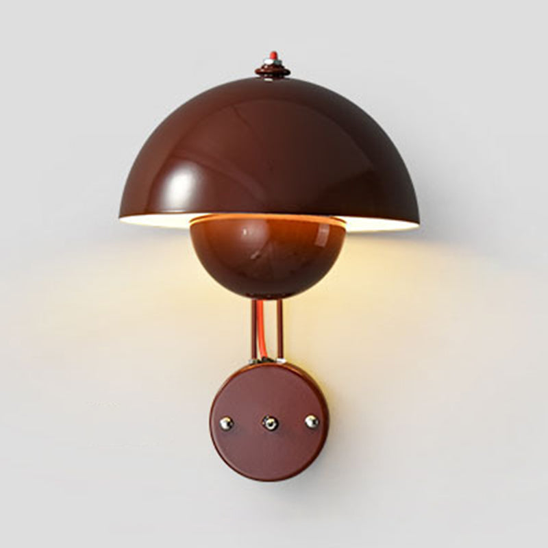 Metal Dome Shape Wall Light Modern Style 1 Light Wall Light Sconces