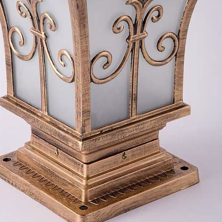 Modern Pillar Lamp Minimalist Outdoor Lamp with Acrylic Shade for Backyard