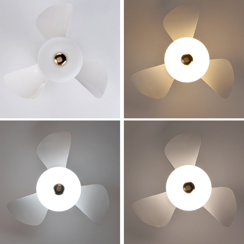 Nordic Style Ceiling Fan Lamp Colorful Circle Shape Ceiling Fan Light for Children's Room