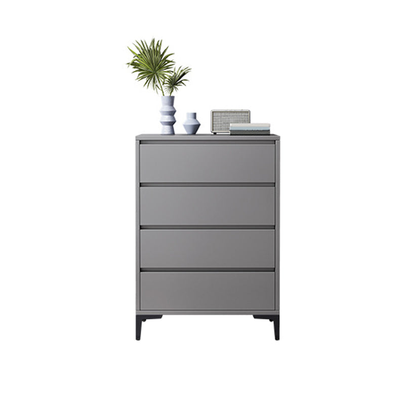 Contemporary Engineered Wood Storage Chest Bedroom Chest in Gray with Drawers
