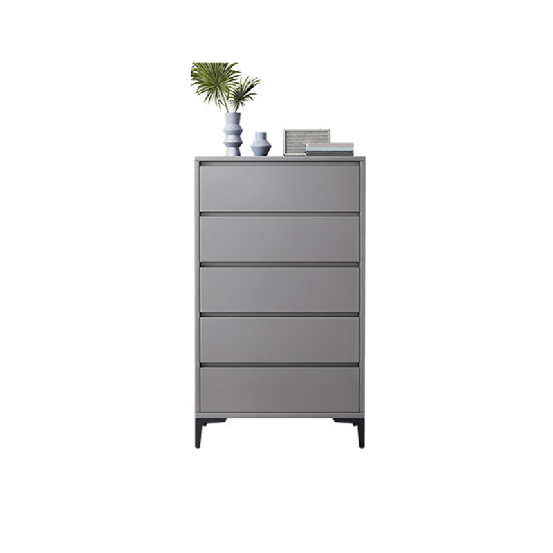 Contemporary Engineered Wood Storage Chest Bedroom Chest in Gray with Drawers
