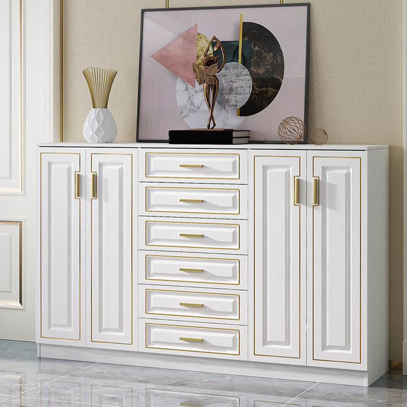 15.75" W Bachelor's Chest Wooden Home Double Dresser Without Mirror