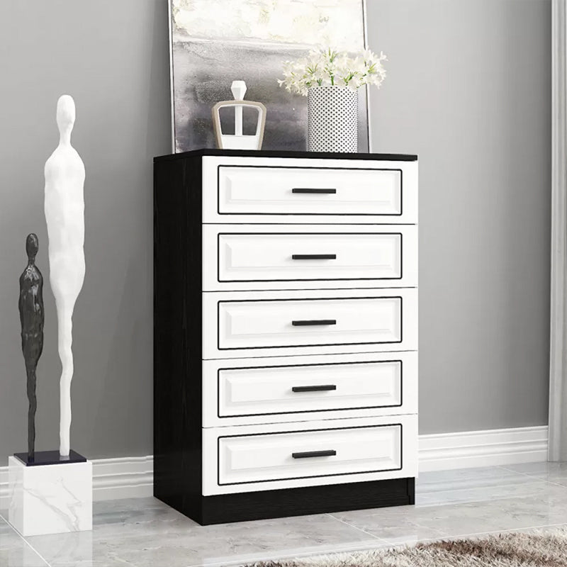 15.75" W Bachelor's Chest Wooden Home Double Dresser Without Mirror