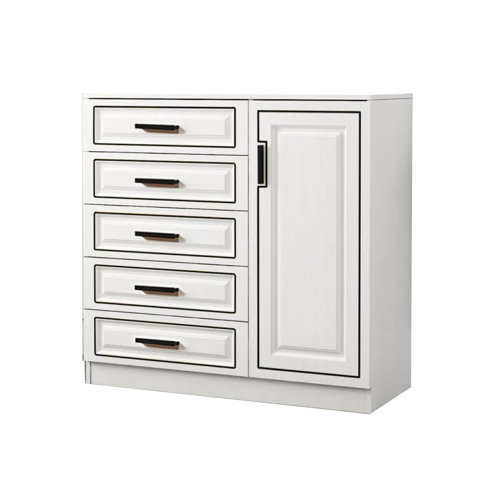 15.75" W Bachelor's Chest Wooden Home Double Dresser Without Mirror