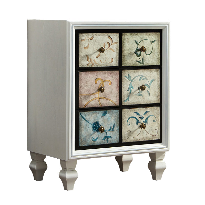 Traditional Bedroom Wooden Storage Chest Horizontal Chest with Drawers