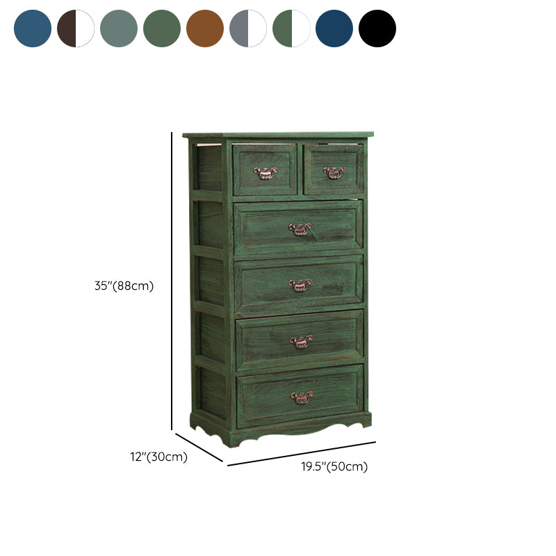 Coastal Storage Chest Dresser Solid Wood Storage Chest with 4/5/6 Drawers