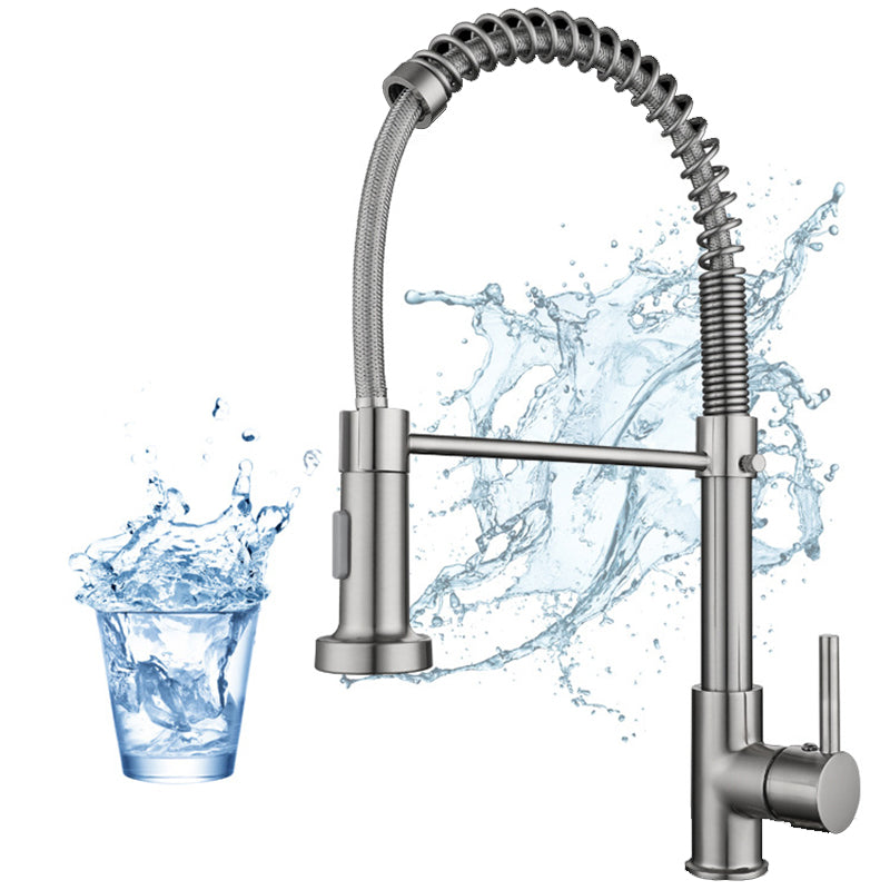Modern Farmhouse Kitchen Faucet Pull down Single Handle 304 Stainless Steel Faucet