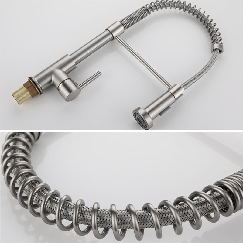 Modern Farmhouse Kitchen Faucet Pull down Single Handle 304 Stainless Steel Faucet
