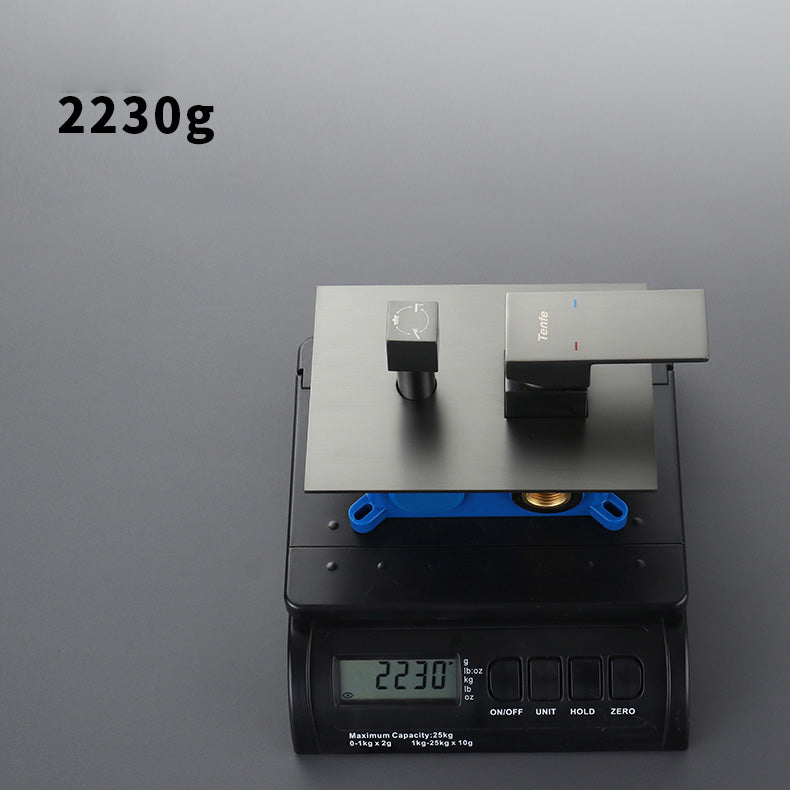 Modern Style Shower System Copper Rectangle Ceiling Mounted Shower System