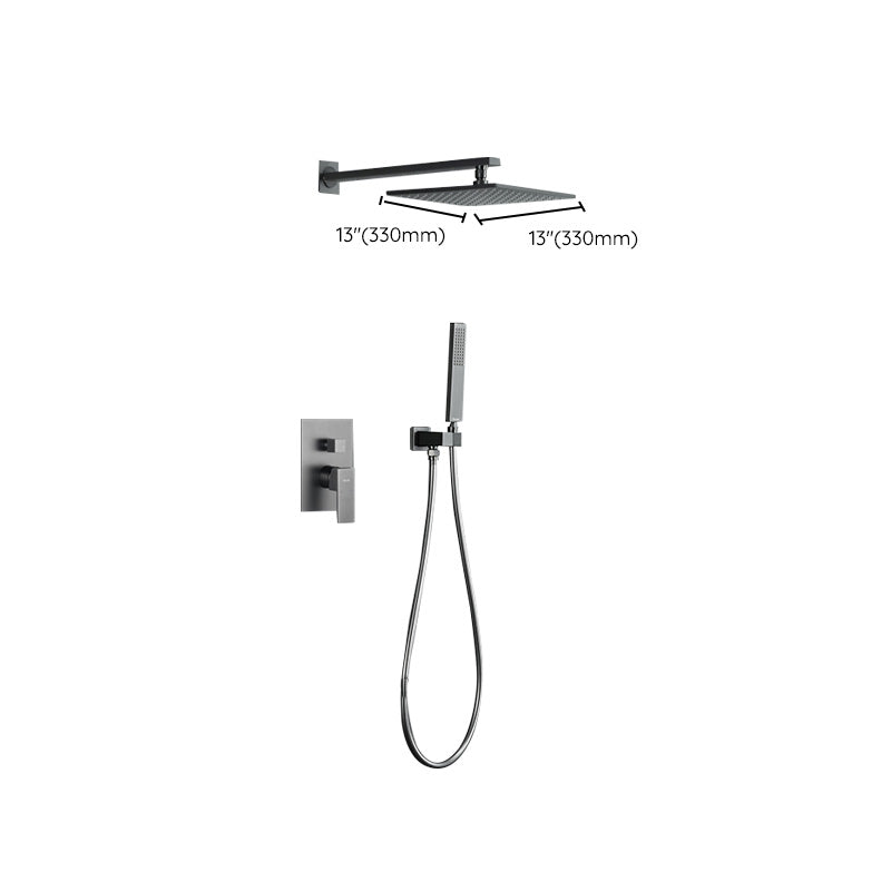Modern Style Shower System Copper Rectangle Ceiling Mounted Shower System