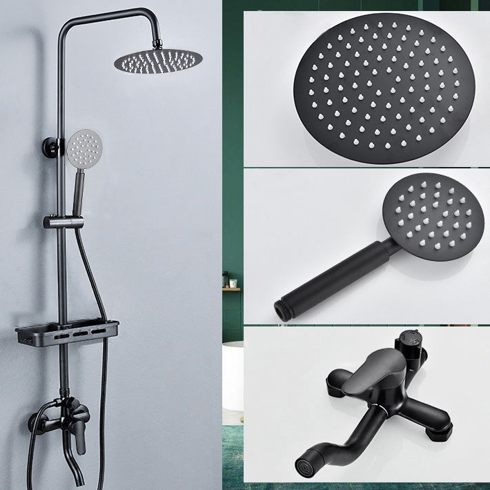 Adjustable Spray Pattern Shower Combo Metal Shower Faucet Arm Shower Head with Slide Bar