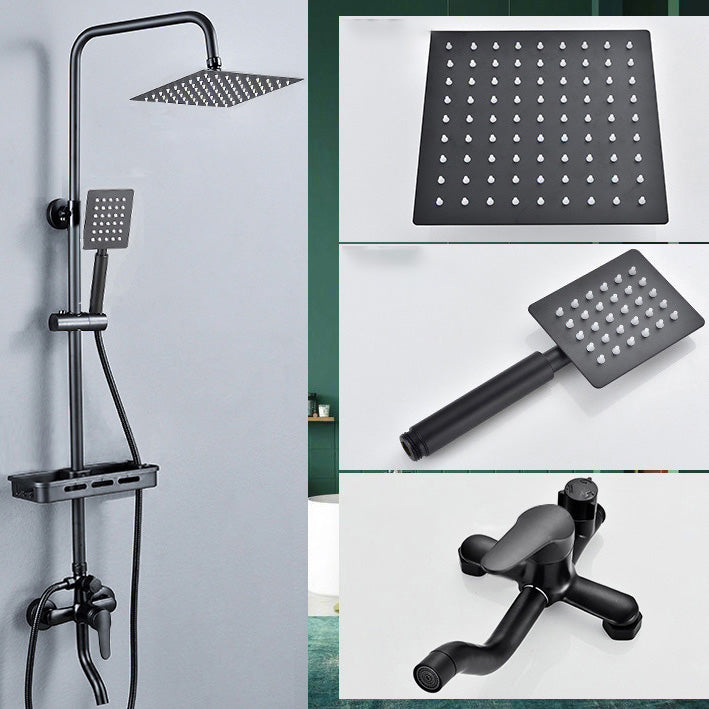 Adjustable Spray Pattern Shower Combo Metal Shower Faucet Arm Shower Head with Slide Bar
