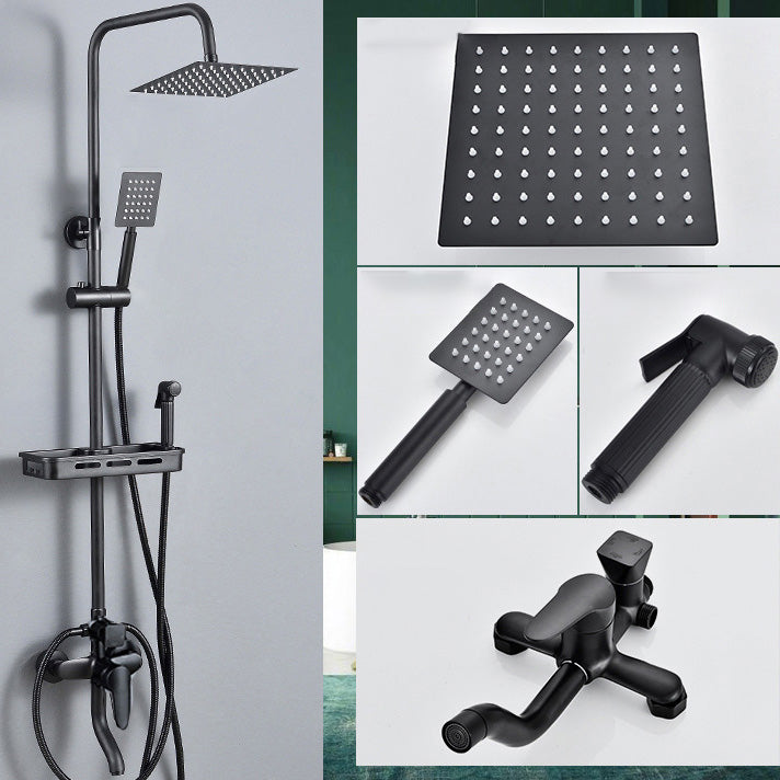 Adjustable Spray Pattern Shower Combo Metal Shower Faucet Arm Shower Head with Slide Bar