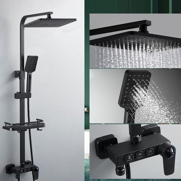 Adjustable Spray Pattern Shower Combo Metal Shower Faucet Arm Shower Head with Slide Bar