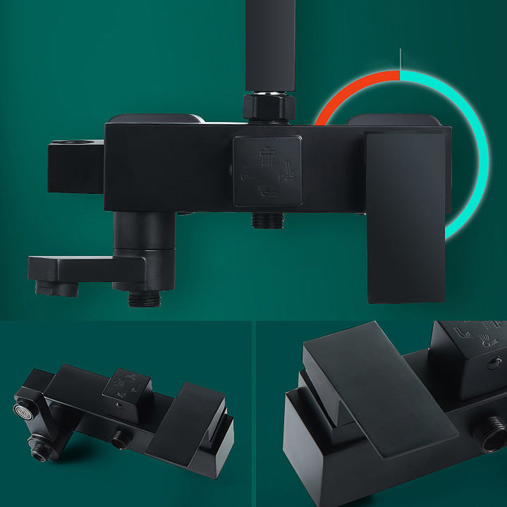 Adjustable Spray Pattern Shower Combo Metal Shower Faucet Arm Shower Head with Slide Bar