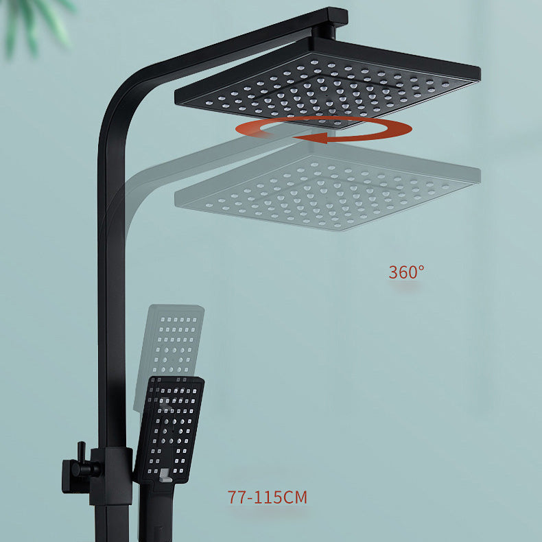 Adjustable Spray Pattern Shower Combo Metal Shower Faucet Arm Shower Head with Slide Bar