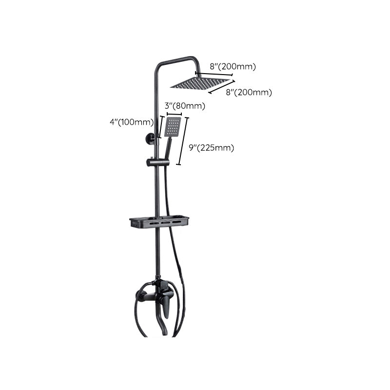 Adjustable Spray Pattern Shower Combo Metal Shower Faucet Arm Shower Head with Slide Bar
