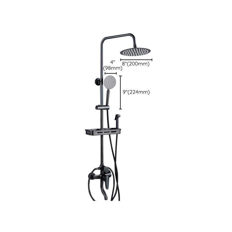 Adjustable Spray Pattern Shower Combo Metal Shower Faucet Arm Shower Head with Slide Bar