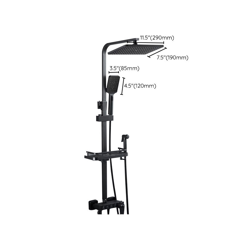 Adjustable Spray Pattern Shower Combo Metal Shower Faucet Arm Shower Head with Slide Bar