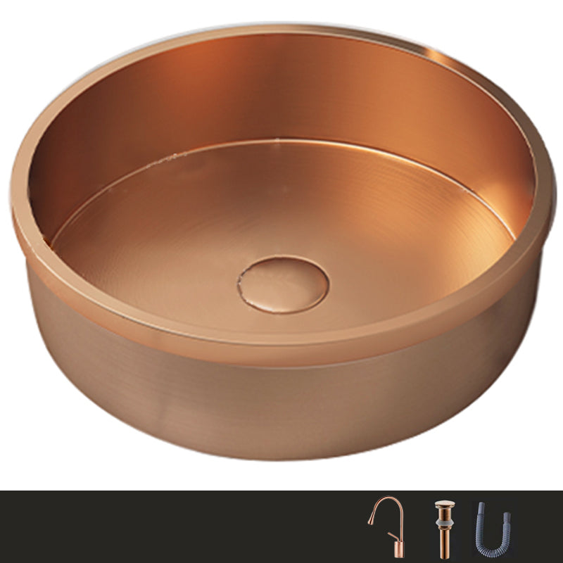 Modern No Craftsmanship Wash Stand Metal Round Bathroom Sink