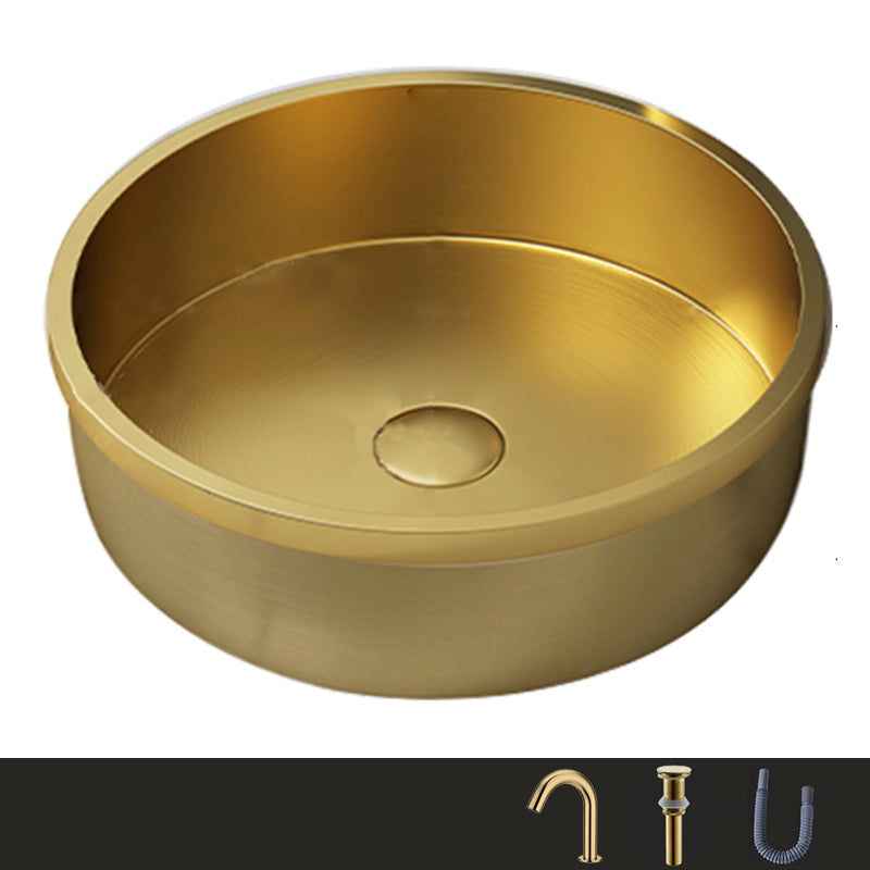 Modern No Craftsmanship Wash Stand Metal Round Bathroom Sink