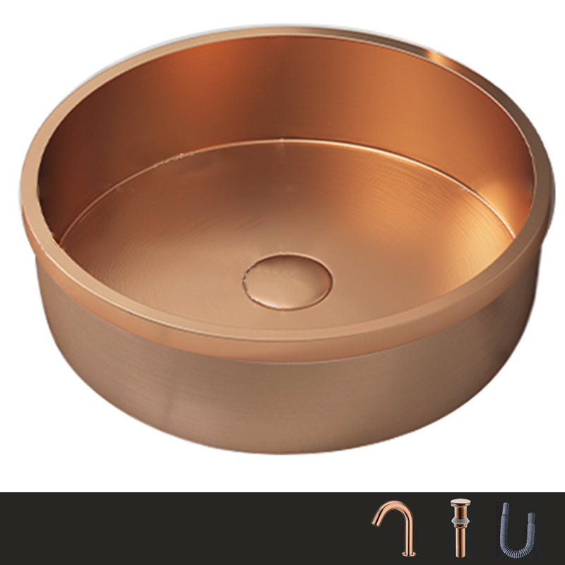 Modern No Craftsmanship Wash Stand Metal Round Bathroom Sink