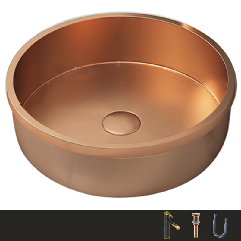 Modern No Craftsmanship Wash Stand Metal Round Bathroom Sink