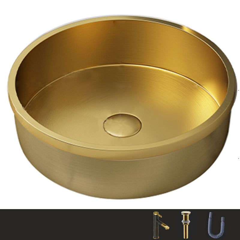 Modern No Craftsmanship Wash Stand Metal Round Bathroom Sink