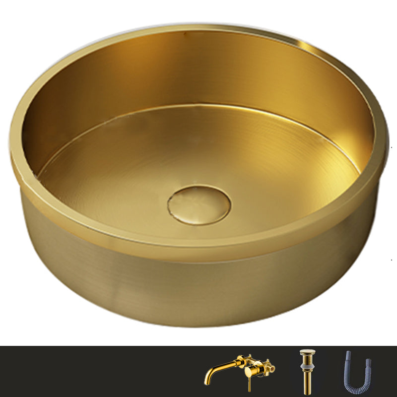 Modern No Craftsmanship Wash Stand Metal Round Bathroom Sink
