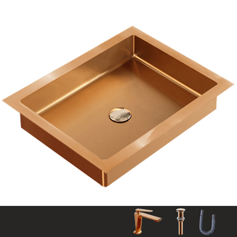 Metal Trough Bathroom Sink Modern Rectangular Trough Bathroom Sink