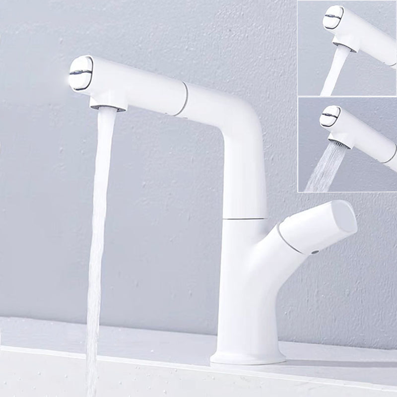 Modern Vessel Faucet Brass Lever Handles Swivel Spout Bathroom Sink Faucet