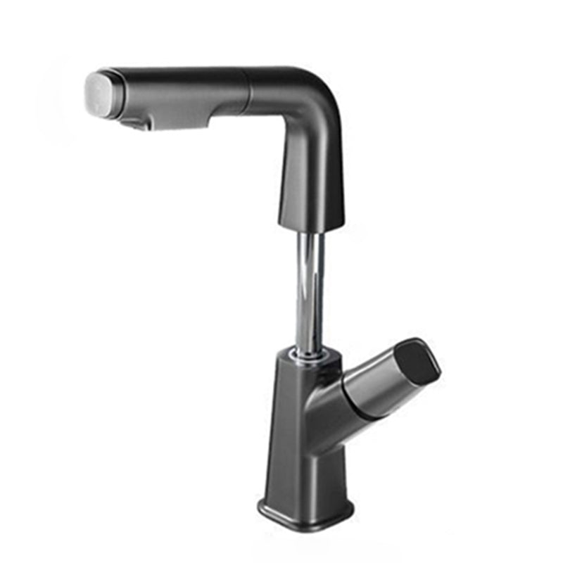 Modern Vessel Faucet Brass Lever Handles Swivel Spout Bathroom Sink Faucet