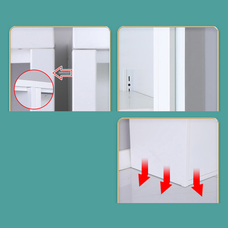 Rectangle Standard Bookcase Scandinavian Bookshelf with Door