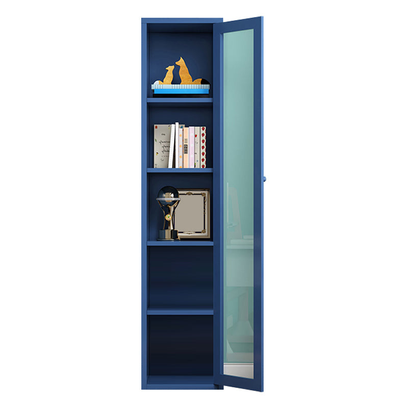 Rectangle Standard Bookcase Scandinavian Bookshelf with Door