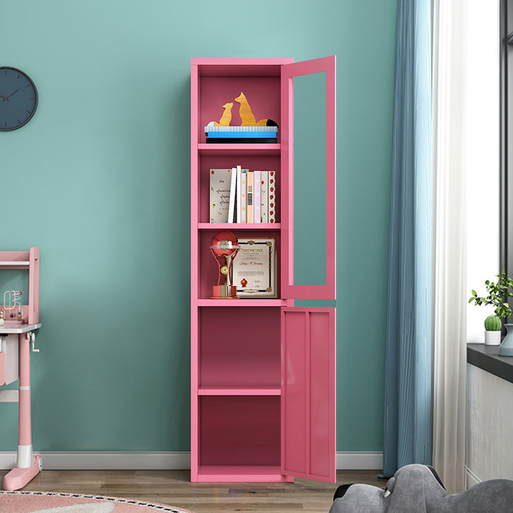 Rectangle Standard Bookcase Scandinavian Bookshelf with Door