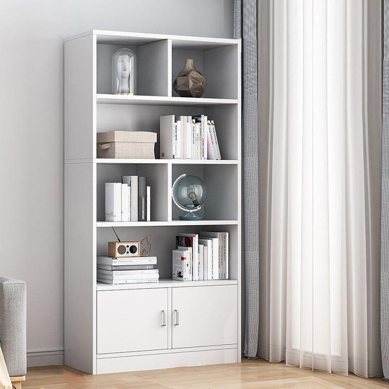 Standard Engineered Wood Book Shelf Contemporary Closed Back Bookshelf