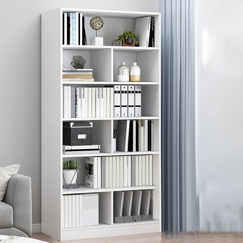 Standard Engineered Wood Book Shelf Contemporary Closed Back Bookshelf
