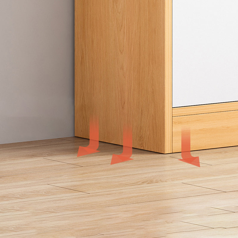 Standard Engineered Wood Book Shelf Contemporary Closed Back Bookshelf