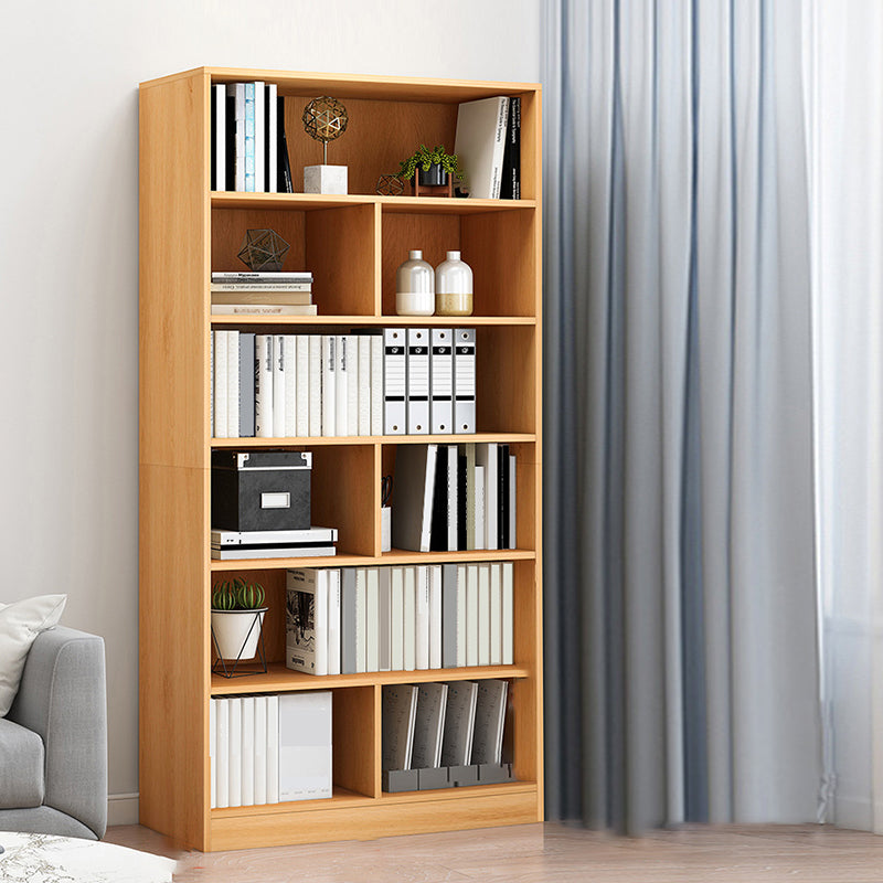 Standard Engineered Wood Book Shelf Contemporary Closed Back Bookshelf