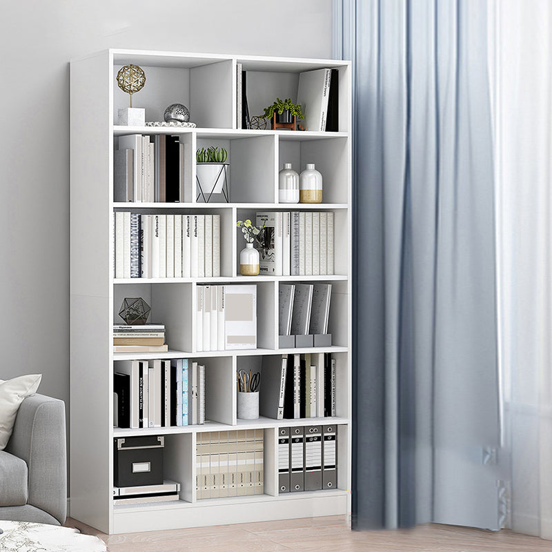 Standard Engineered Wood Book Shelf Contemporary Closed Back Bookshelf