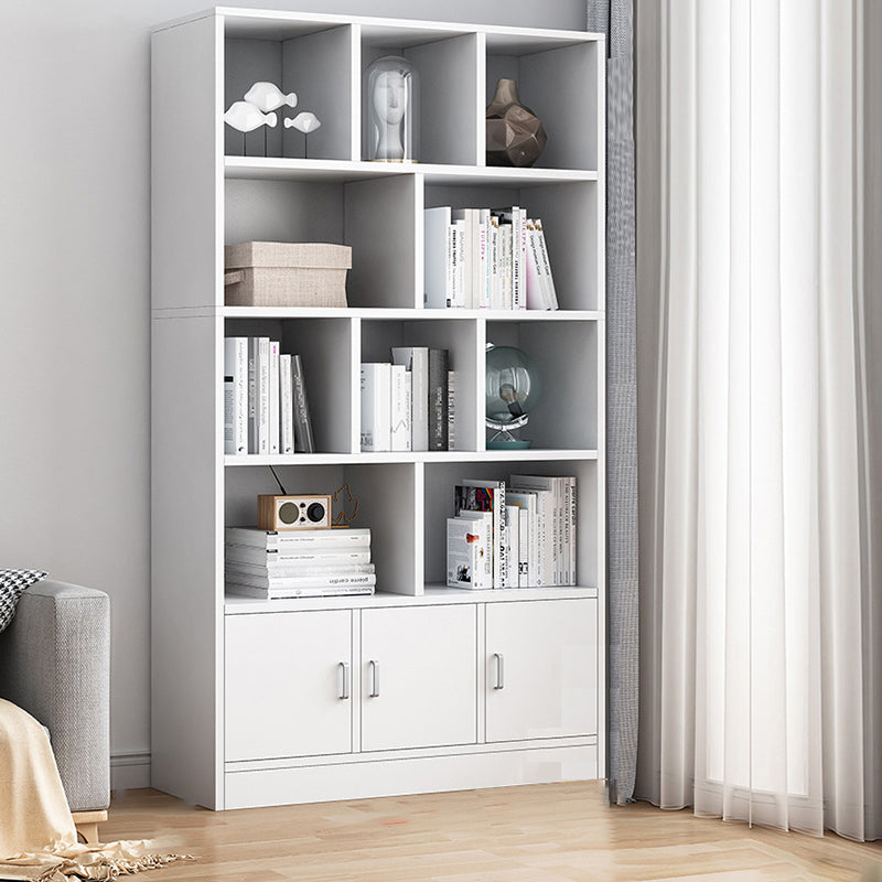 Standard Engineered Wood Book Shelf Contemporary Closed Back Bookshelf