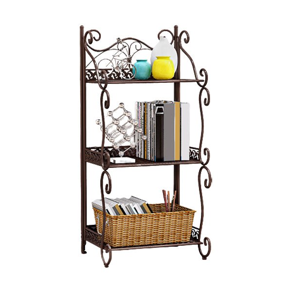 Metal Vertical Book Shelf Etagere Open Shelf Bookcase for Home