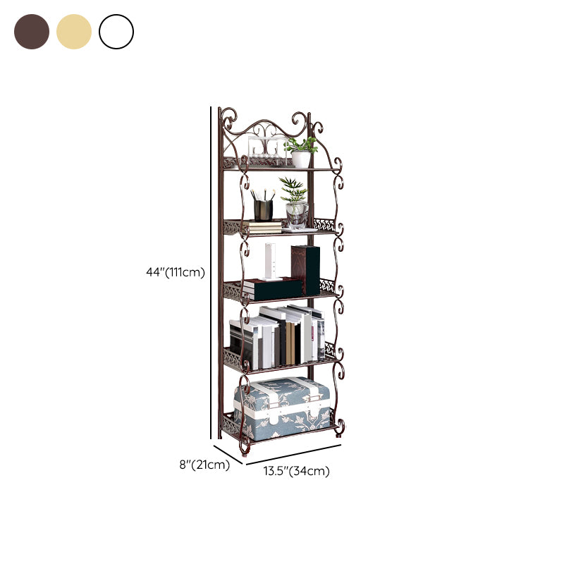 Metal Vertical Book Shelf Etagere Open Shelf Bookcase for Home