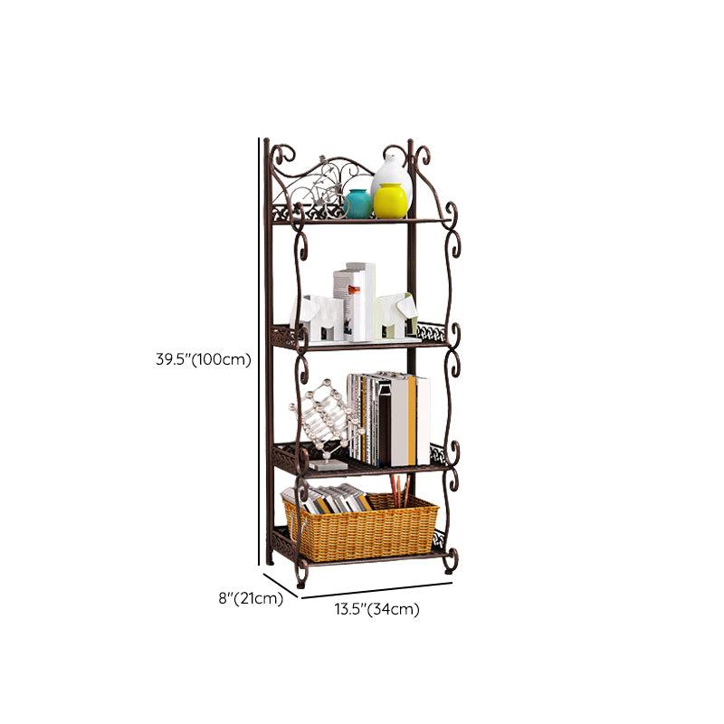 Metal Vertical Book Shelf Etagere Open Shelf Bookcase for Home