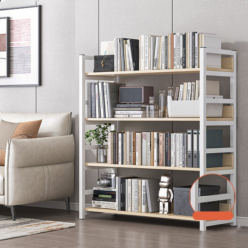 Modern Wood Shelf 11.8-inch Wide Open Etagere Bookcase in Matte Finish