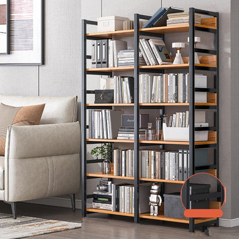 Modern Wood Shelf 11.8-inch Wide Open Etagere Bookcase in Matte Finish