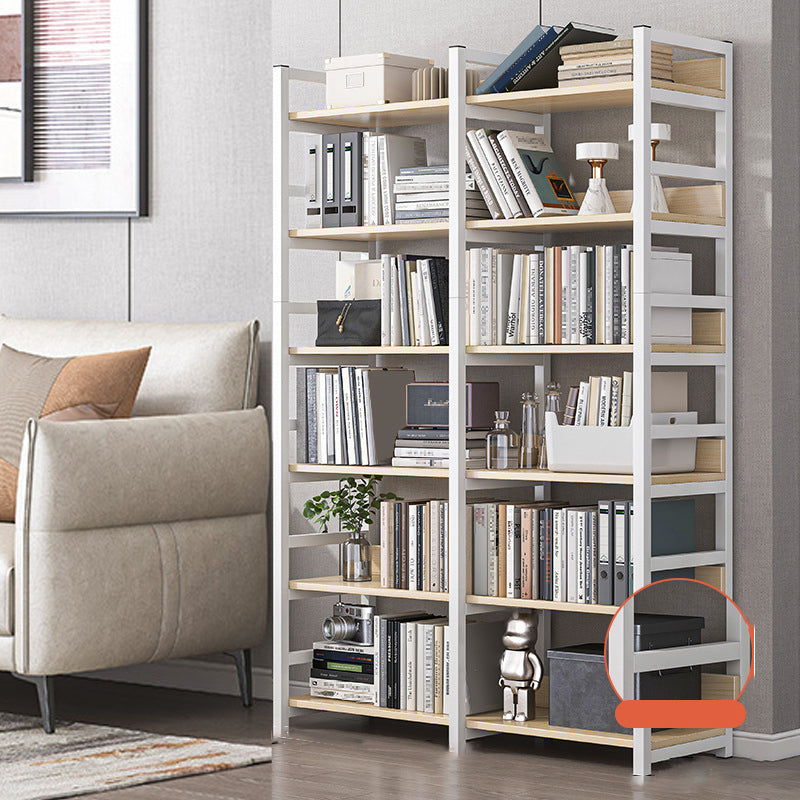 Modern Wood Shelf 11.8-inch Wide Open Etagere Bookcase in Matte Finish