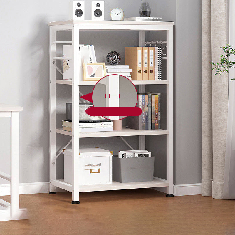 Contemporary Metal and Wooden Book Shelf Open Back Bookshelf for Home Office