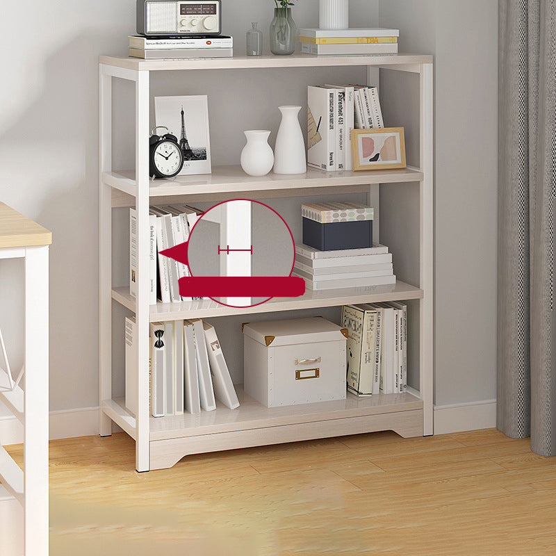 Contemporary Metal and Wooden Book Shelf Open Back Bookshelf for Home Office