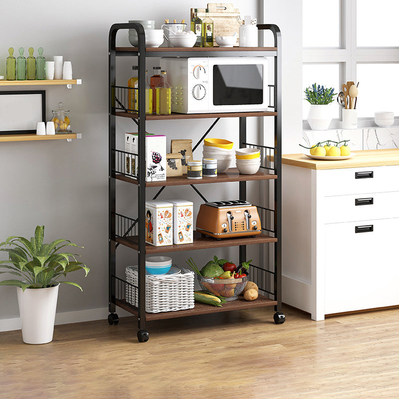 Contemporary Metal and Wooden Book Shelf Open Back Bookshelf for Home Office